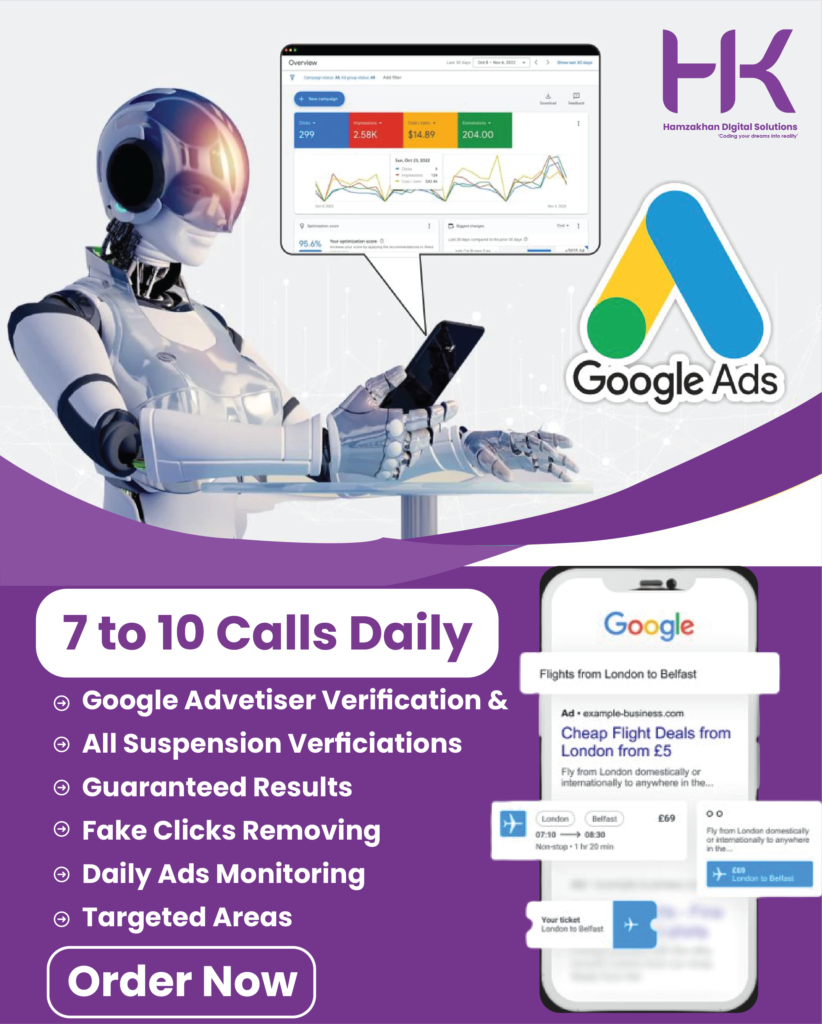 7 to 10 Calls Daily - Google Ads- Hamza Digital Solutions